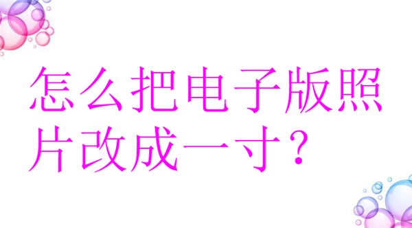怎么把电子版照片改成一寸?