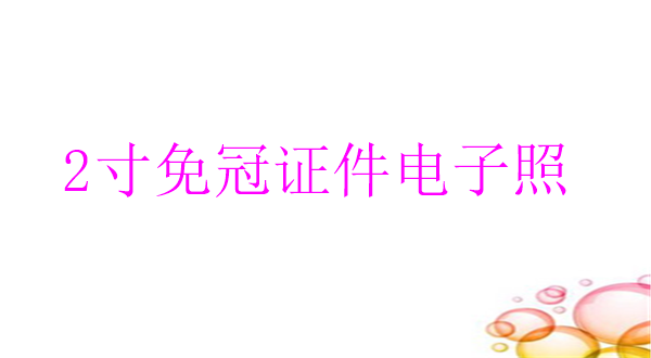 2寸免冠证件电子照