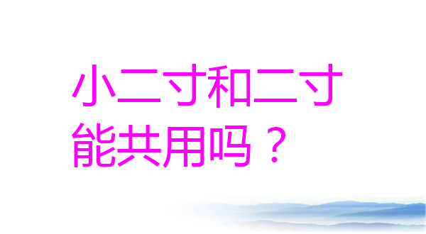 小二寸和二寸能共用吗？