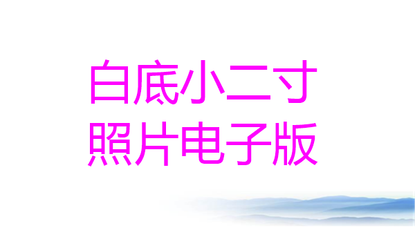 白底小二寸照片电子版