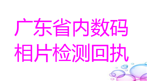 广州省内数码相片检测回执