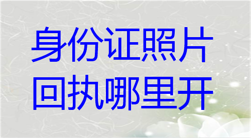 身份证照片回执在哪里开