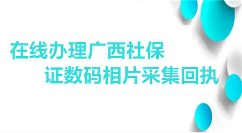 在线办理广西社保证数码相片采集回执