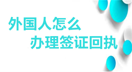 外国人怎么办理签证回执